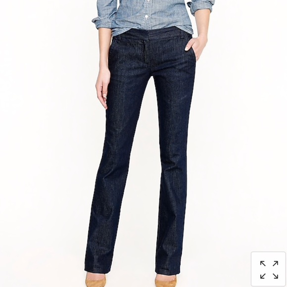 j crew wide leg trouser jean